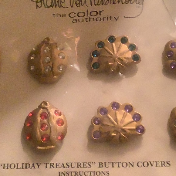 Vintage Diane Vin Furstenberg “Holiday Treasures “ Button Covers - Picture 2 of 2
